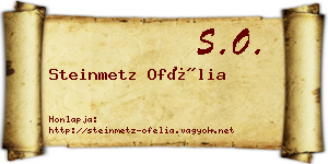 Steinmetz Ofélia névjegykártya